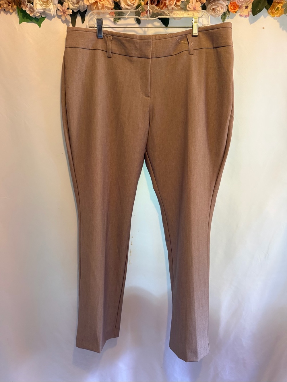Worthington Straight Leg Dress Pants in Taupe Brown